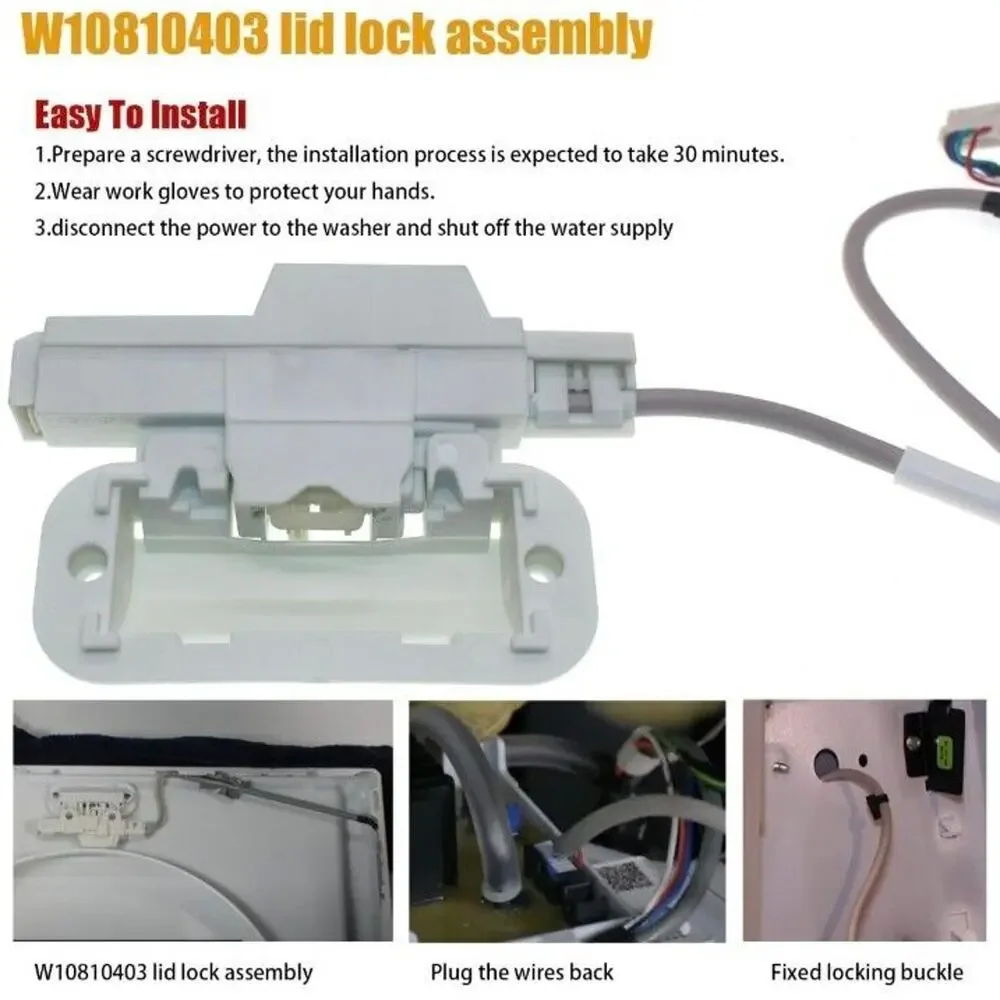 W10787836 Washer Lid Lock Switch For Kenmore Maytag 110.29132413, W10787836